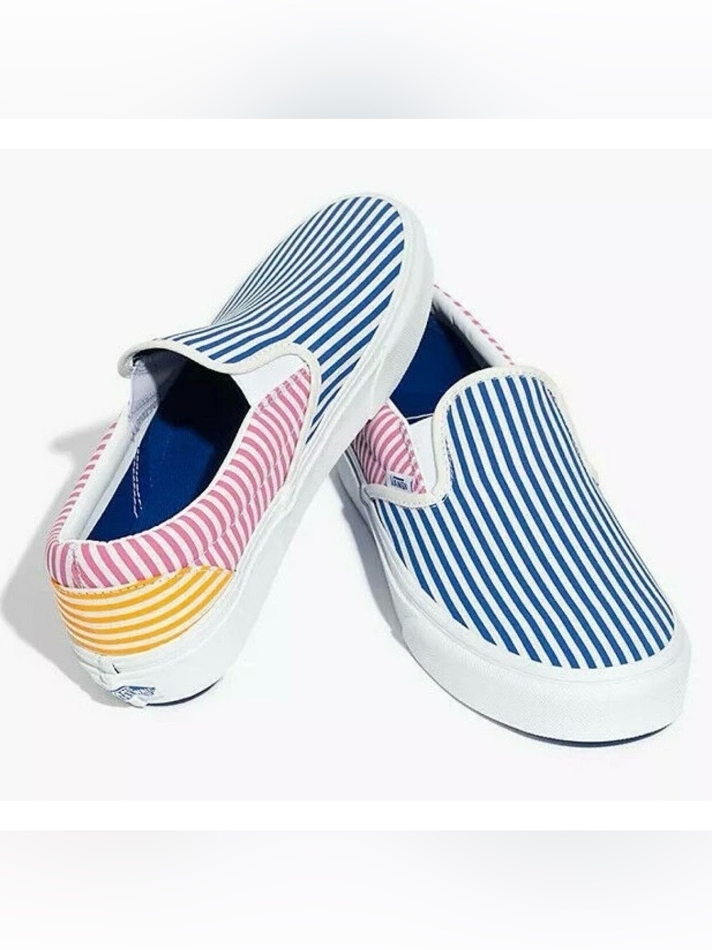 Vans Classic Slip-On Deck Club Multi Stripe Shoes Women’s 8 Men’s 6.5